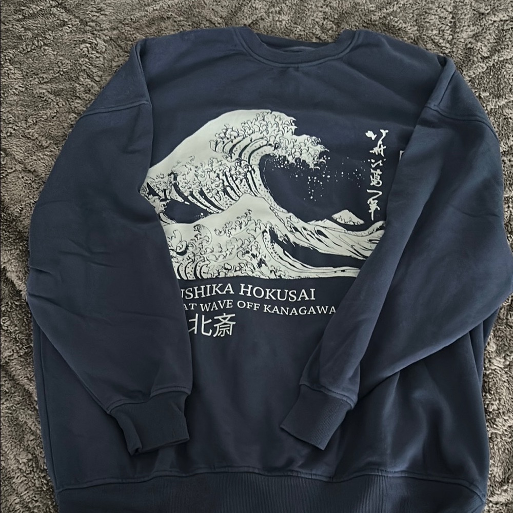 Men's Blue Graphic Sweater